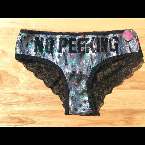 Victoria’s Secret Pink Sequin Lace Panty XS M - Picture 2 of 8
